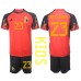 België Michy Batshuayi #23 Babykleding Thuisshirt Kinderen WK 2022 Korte Mouwen (+ korte broeken)